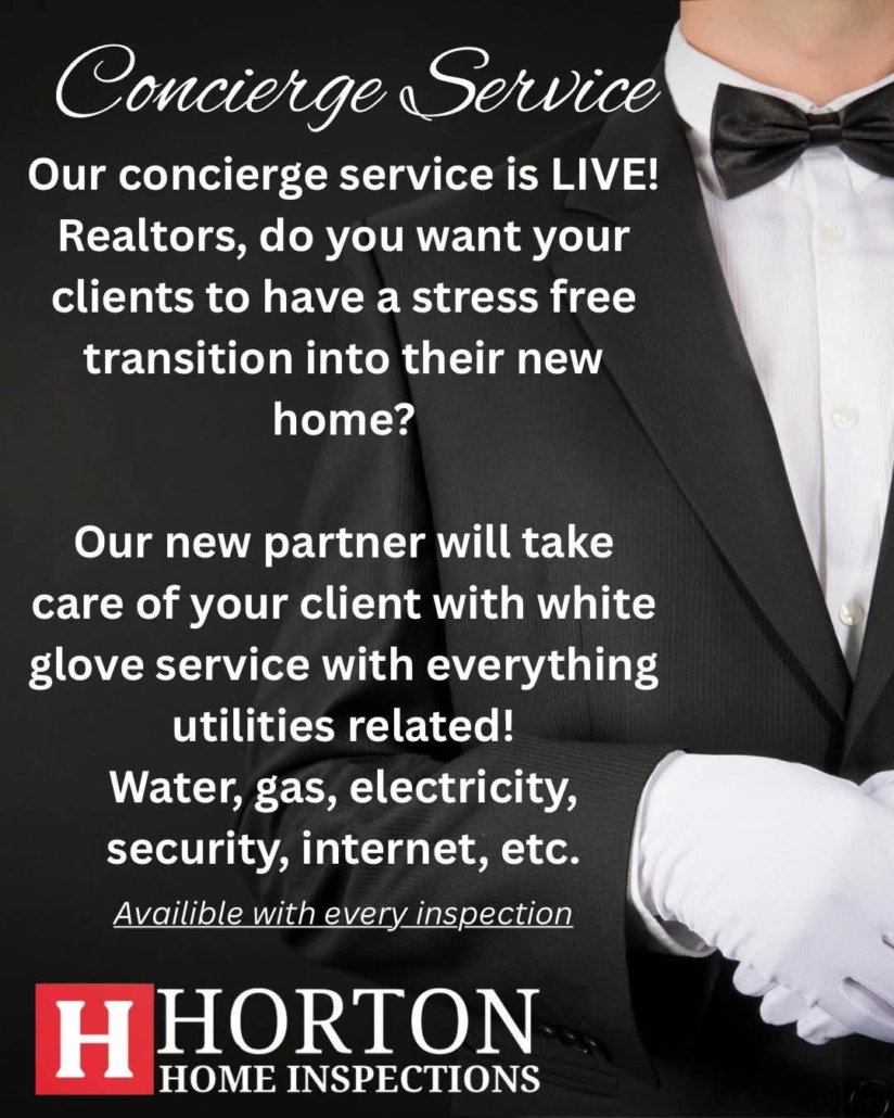 Horton Home Inspections Concierge Service — complimentary utility setup with every inspection